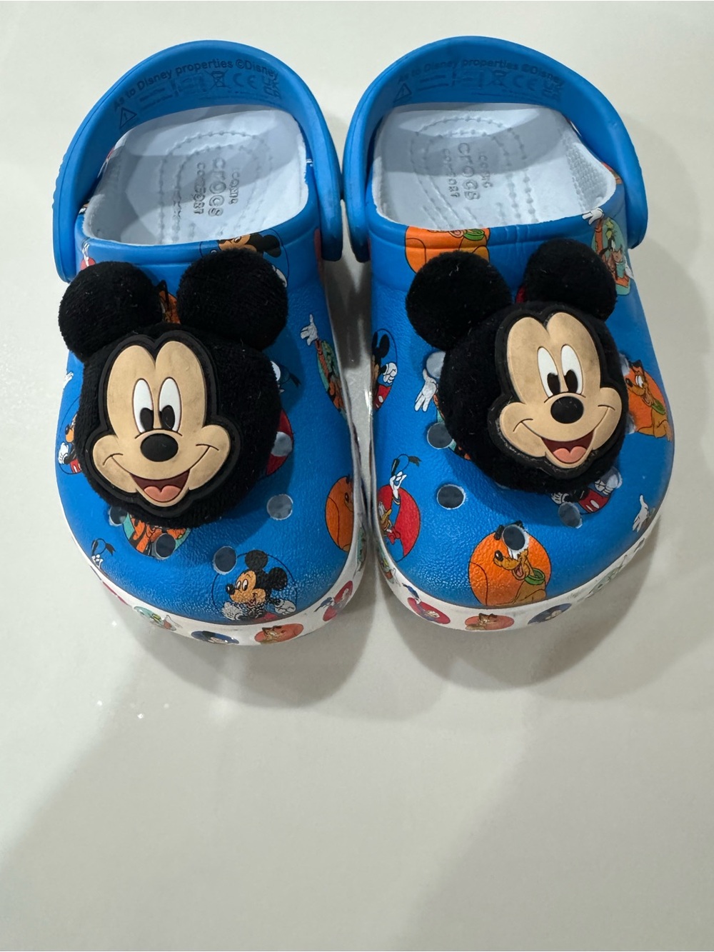 Disney Mickey Mouse Light Up Clogs Toddler Size 7 Blue